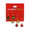 Christmas Ornament Ball Earrings, Set of 3 Pairs, Holiday Festive Xmas Jewelry